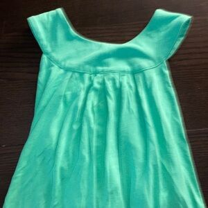 Green Ruffle back dress 👗